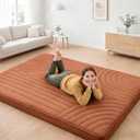ZonLi Japanese Floor Mattress Futon Mattress Full Size 4 Inch Thick
Foldable Tatami Mat, Washable Cover, Portable Floor Bed for Sleeping, Guest, Dorm