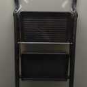 Step Stool for Adults,2 Step Ladder Folding 330lbs Anti Slip Step Stool,Foldable Ergonomic 2 Steel Stool with Wide Pedal for Home, Kitchen, Office (Matte Black)