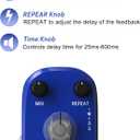AZOR Delay Guitar Pedal for Pedal Boards, Electric Guitar, Analog Delay Mini Vintage Guitar Effect Pedal True Bypass