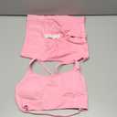 RXRXCOCO Seamless Workout Sets for Women 2 Piece Strappy Sports Bras Scrunch Butt Booty Shorts Matching Yoga Tracksuits (Medium, Light Pink)