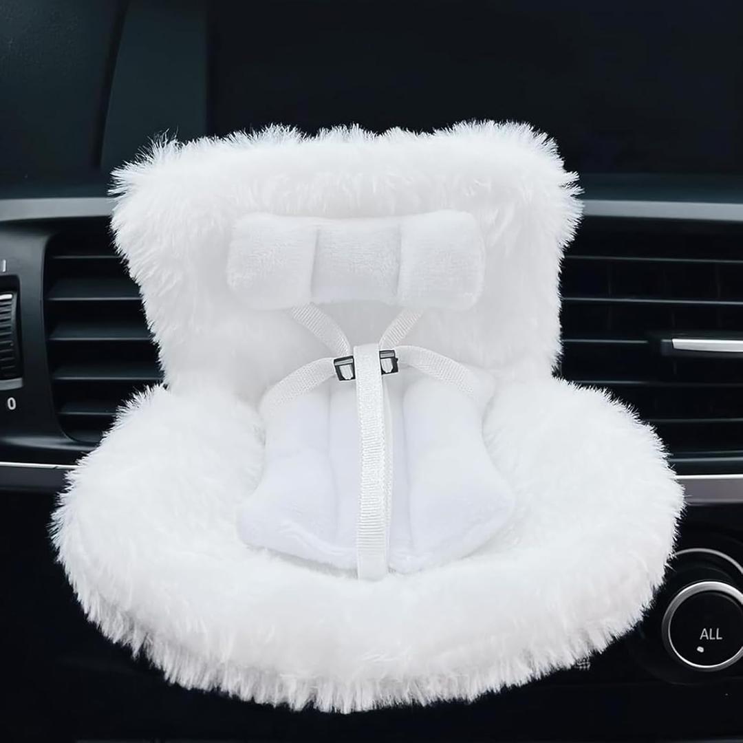 Car Seat Protective Show Accessories - 6.7in / 5.9in Doll Storage - La Boo-Boo Doll  Real Original (White)
