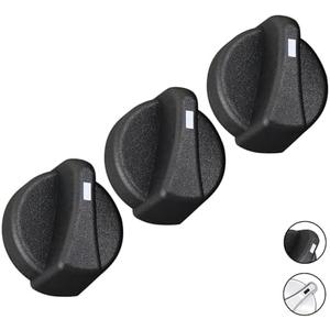 Peterbilt AC Heater Blower Fan Control Knobs (3 Pcs) | Compatible with Peterbilt 330 350 357 367 375 378 379 384 386 387 HVAC Climate Control Module Switch | Replaces 702-5401 121-0001-000