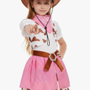 Kids Western Cowgirl Costume Cowgirl Suit for Girls Dress Up Party Halloween Small