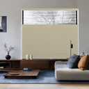 MYshade Top Down Bottom Up（TDBU） Cellular Shades, 1.5 inch Cordless Blackout Honeycomb Pleated Blinds for Windows Home Bedroom Office, Light Control, Thermal Insulated, 33" W x 72" H, Beige
