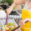 Cabilock Wooden Spatula 3pcs Slotted Mixing Salad Portable Non for Spurtles Non- Stick Spatula Utensil Wood Natural Turner Cookware - Serving Teak Kitchen Spurtle Wooden with Long and