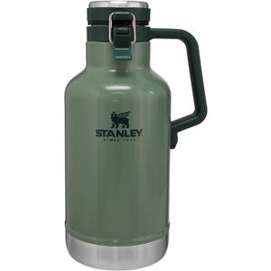 Stanley Classic Easy-Pour Growler 64 oz | Keeps Beer Cold or Coffee Hot | Leakproof Steel Lined Lid and Easy to Carry Handle | Insulated Stainless Steel | BPA-Free | Green