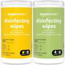 Amazon Basics Disinfecting Wipes, Lemon & Fresh Scent, Thick, Sanitizes/Cleans/Disinfects/Deodorizes, 340 Count (4 Packs of 85)