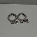 DERNORD Stainless Steel 304 Single Pin Heavy Duty Tri-clamp with Wing Nut for Ferrule TC (2 Inch Tri-clamp Size: 2 Pack)