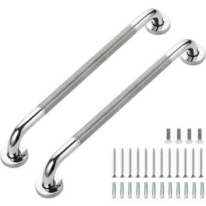 Grab Bars for Shower, 2 Pack 20-Inch Anti Slip Shower Handles for Elderly, Safety Shower Grab Bar, Stainless Steel Handicap Grab Bars for Bathroom (Polished Nickel 1" Diameter)