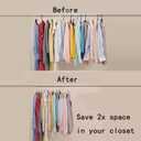Premium PVC Coating Metal Hangers 40 Pack, Heavyduty, Non Slip Slimline, Suit Jacket T Shirt Hangers, Gold Hooks, Space Saving Clothes Hanger (White)