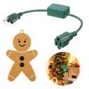 Enhon Wireless Remote Switch for Christmas Tree Lights, Works Up to 82 Feet Away, Gingerbread Man Wireless Remote with Extension Cord for Christmas Tree and Lights