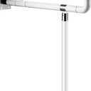 Modunful Upgraded Handicap Grab Bar for Bathroom, Flip Up Toilet Hand Rail for Elderly, Disabled, Pregnant, 23.6 Inch, White, Textured Finish, Stainless Steel 