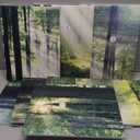 Art Acoustic Panels, Sound Proofing, Wall Decoration, Suitable for Nature-Inspired Room Soundproofing & Vibrant Aesthetics (Forest Summer), 48x32x0.4 Inch, 8 Pcs