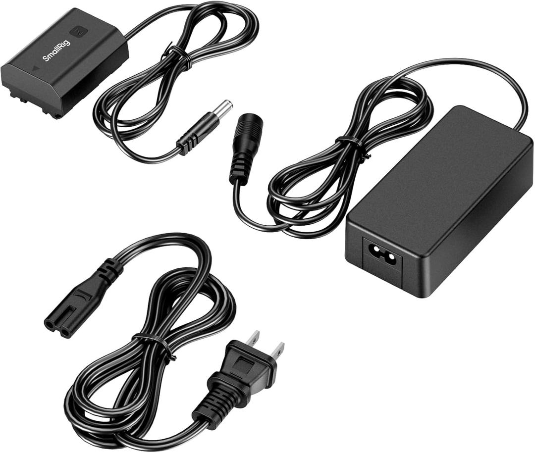 SmallRig Dummy Battery Power Supply Adapter Kit for Sony NP-FZ100, for Sony A7 V, FX3, A7S III, A7 IV, A7 III, A7R III, A7R IV, A7R V, A7C II, A7CR, A1, A9, A9 II, A6600, A6700, FX30, ZV-E1, ZV-E10 II