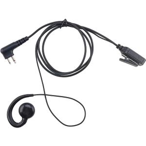 CLS1110 Walkie Talkie Earpiece Headset Compatible with Motorola Radio CP200, RDM2070D, CLS1413, HKLN4604, PU Material, Black