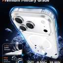 FNTCASE for iPhone 17 Pro-Max Case: Clear Military Grade Drop Protection Anti Yellowing Cell Phone Cover - Rugged Shockproof Protective Bumper Transparent Phonecase
