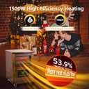1500W Realsmart Space Infrared Heaters for Indoor Use Large room Electric Quartz Heater with Remote Control Wheels LCD Display 3 Heating Modes 12H Timer Overheat Tip Over Protection Safe