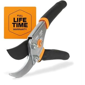 Fiskars Bypass Pruning Shears, 5/8-Inch Cut Capacity Garden Clippers, Gardening Scissors with Sharp, Rust Resistant Steel Blade
