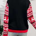 Ugly Christmas Sweater for Women Funny Crewneck Knit Christmas Sweater for Family Pullover Long Sleeve Top (Black)