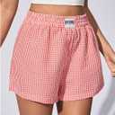 WDIRARA Women's Cheetah Print Shorts High Waisted Straight Leg Summer Leopard Boxer Shorts (L)