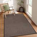 Lahome Farmhouse Rugs for Living Room, Large 5x8 Neutral Area Rug for Bedroom Dining Room, Beige Non Slip Stain Resistant Floor Carpet for Office Entryway, Beige/Khaki