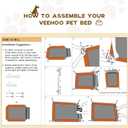 Veehoo Outdoor Elevated Dog Bed Large Sized Dogs, Large Cooling Raised Dog Cots Beds Training Platform Off Ground Hammock with Breathable Mesh, No-Slip Feet, 42"x30", Black