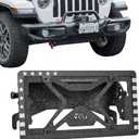 JOYTUTUS Universal Flip-Up License Plate Mount for 10" Hawse Fairlead (254mm) - Compatible with Winch, Off-Road Trucks, RV Bumpers Front License Plate Holder Bracket