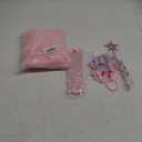 9 Pcs Halloween Pink Witch Costume for Girls Sequins Mesh Princess Dress with Accessories (7-8 Years)