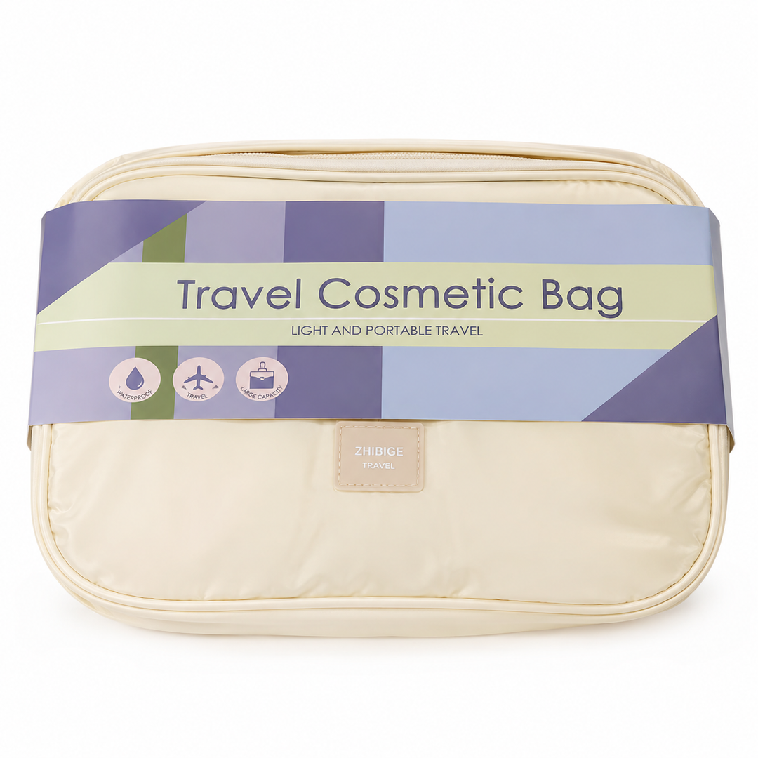 Travel Cosmetic Bag Beige