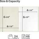 CANBURY Small Photo Binder 4x6 (Black), 2-Pack 4 x 6 Photo Book, 24 Pockets Shows 48 Pictures, Mini Plastic Picture Album Presentation Binder with Customizable Cover