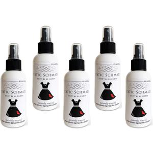 Static Schmatic for Clothing (set of 5), Natural Static Cling Remover, Natural Static Spray for Clothes, Anti-Static Spray, Travel Size Anti-Static Spray, Static Cling Spray, (Set of 5, 3 oz bottles)