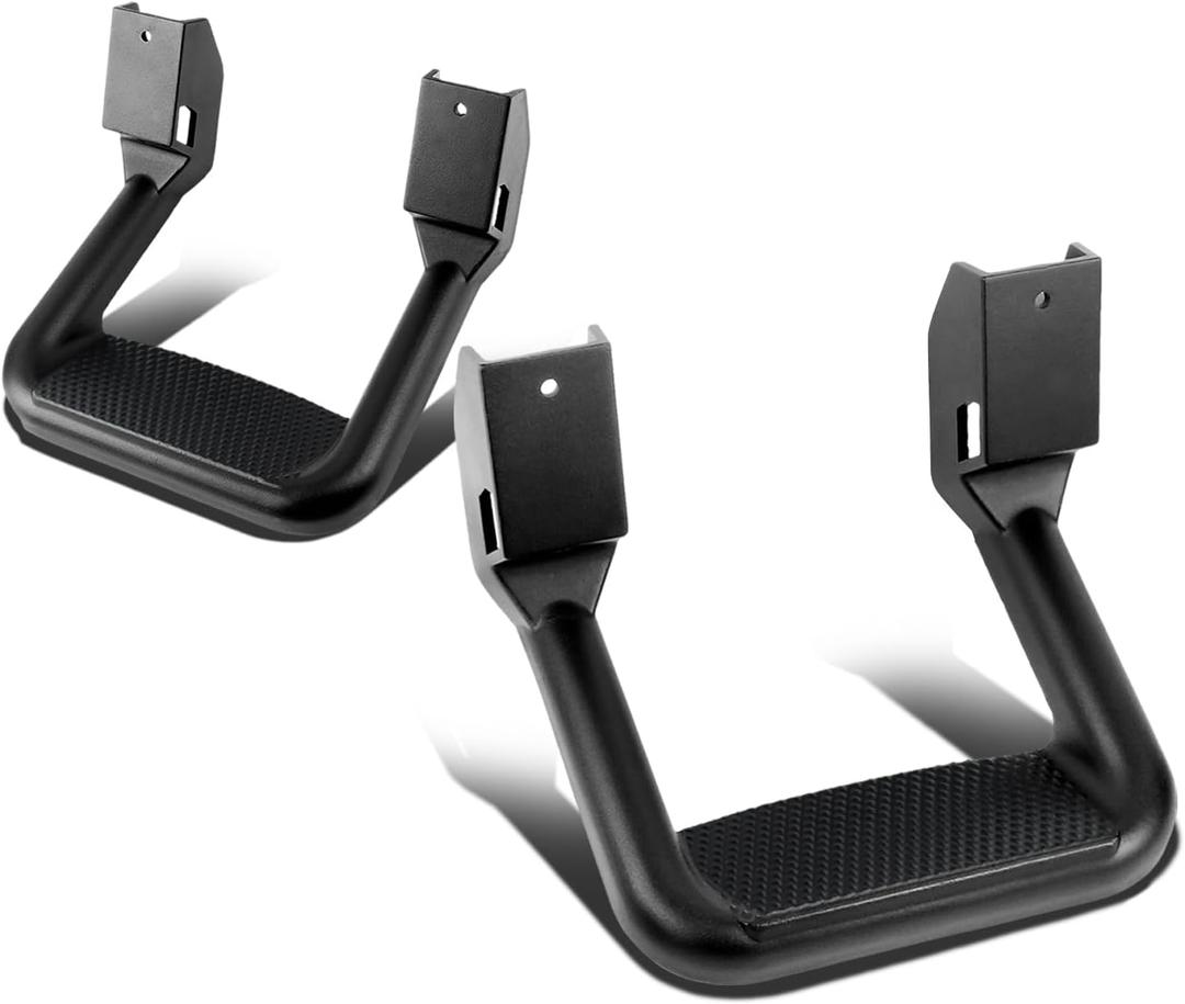 Auto Dynasty Universal Side Step for Pickups & Trucks, Aluminum, Black Coated, Set of 2