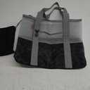 YOOFAN Mesh Beach Bag Tote Bag with 7 Pockets & Storage Pouch - Lightweight Beach Pool Tote for Women, Men, Family (Gray, 19.6"x11.8"x17.7")