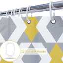 3 x SASTYBALE Bathroom Shower Curtain, Geometric Minimalist Modern Style, Waterproof Machine Washable Heavy Duty Cloth Bathroom Curtains with 12 Hooks, 72x84 Inch