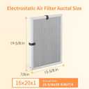 2-Pack 16x20x1 MERV 8 Reusable HVAC Electrostatic Furnace Filters