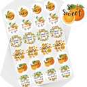 Chinco 480 Pieces Little Cutie Baby Shower Stickers Orange Themed Birthday Party Decorations 1 Inch Round Waterproof Self Adhesive Little Cutie Stickers for Baby Shower Birthday Party Supplies