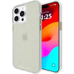 Case-Mate iPhone 15 Pro Case - Sheer Crystal Champagne Gold [12FT Drop Protection] [Wireless Charging Compatible] Luxury Cover w/Cute Bling Sparkle for iPhone 15 Pro 6.1", Anti-Scratch Tech, Slim