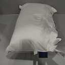 Feather Pillows Queen Size Set of 2 - Goose Down Hotel Bed Pillow for Sleeping, Soft 600 Thread Count Cotton Cover, Fluffy Support Surround Fill Polyester for Side, Back and Stomach Sleepers