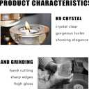 4 Pack,Clear Tealight Candle Holders, 3" Round Chunky Glass Candle Holder