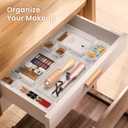 A-LuGei Drawer Organizer, Makeup organizer, Holds 177 Items, Bathroom Organizers and Storage, Organization and Storage, Desk Drawer Organizer for Vanity (Clear)