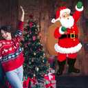 Panelee Santa Claus Door Cover Decorations 70.8 x 39.3 Inch Christmas Santa Door Backdrop Banner for Home Wall Porch Decor Winter Holiday Photo Background Supplies