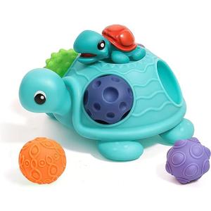 Baby Sensory Toys Montessori Balls for Toddlers 1-3, Perfect Teething Gift, Sensory Balls in Ball for Babies 6-12 Months, Promotes Hand-Eye Coordination, Fine Motor Skills (Light Green-Ladybird Ball)