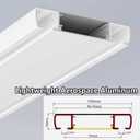 Double Row Curtain Track Silent Heavy Duty Drop Ceiling Curtain Track for Curtains-Room Divider for Living Room Bedroom Hospital Easy Install(White,2.8m(9.2ft))