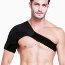 HUEGLO Right Shoulder Brace for Men,Torn Rotator Cuff Support Women Shoulder Stabilizer Brace for Shoulder Pain Relief