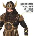 Morph Viking Costume Men Renaissance Viking Halloween Barbarian Costume for Men (Large, Brown)