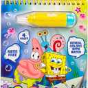 Spongebob Aqua Art, Mess-Free Water Reveal Coloring Book with Pen, No Mess Travel Activity Pad for Kids & Toddlers, Reusable Water Art Set, Preschool On-The-Go Toy, Mess Free Coloring for Toddlers