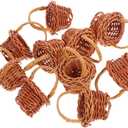 20pcs Mini Woven Baskets Flower Basket Mini for Dollhouse Decor Craft Model Decorative