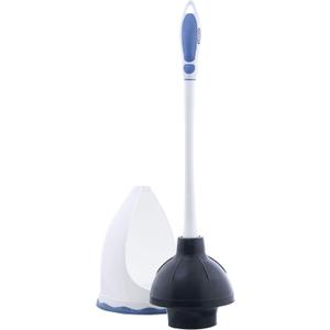 Superior Plunger and Caddy, White/Blue