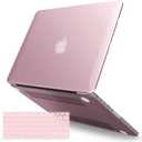 IBENZER Compatible with MacBook Pro 15 Inch Case 2012-2015, Soft Touch Hard Case Shell Cover with Keyboard Cover for Apple MacBook Pro 15 with Retina Display A1398, Rose Gold, R15MPK+1A