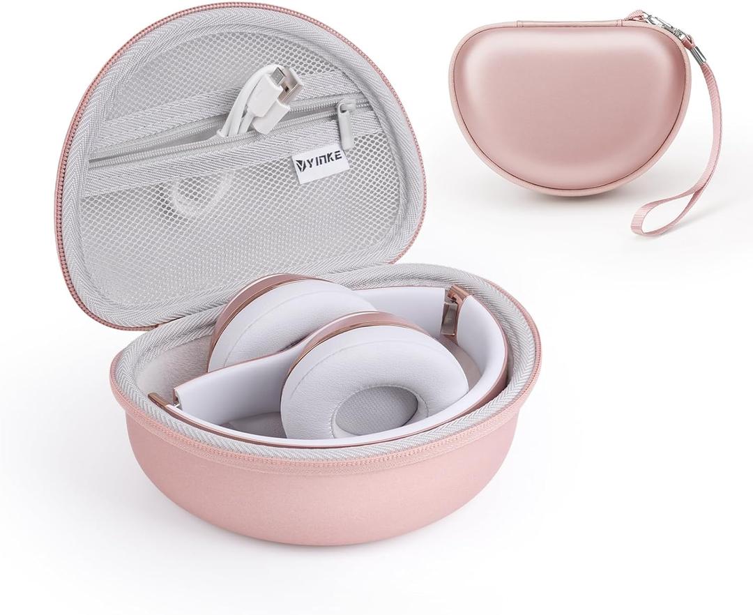 Case for Beats Solo3 /Solo 4 On-Ear Headphones, Portable Travel Hard Shell Storage Bag (Rose Gold)